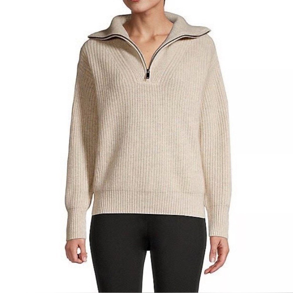 Women's Cream Half-Zip Sweater (cupcakes & cashmere)